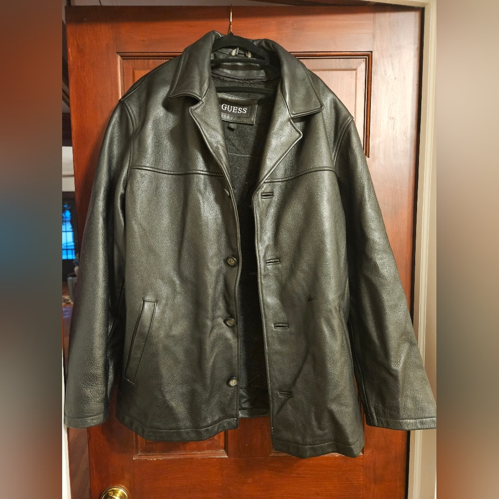 Vintage Guess Mens Leather Jacket